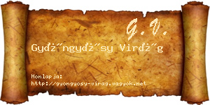 Gyöngyösy Virág névjegykártya