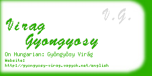 virag gyongyosy business card